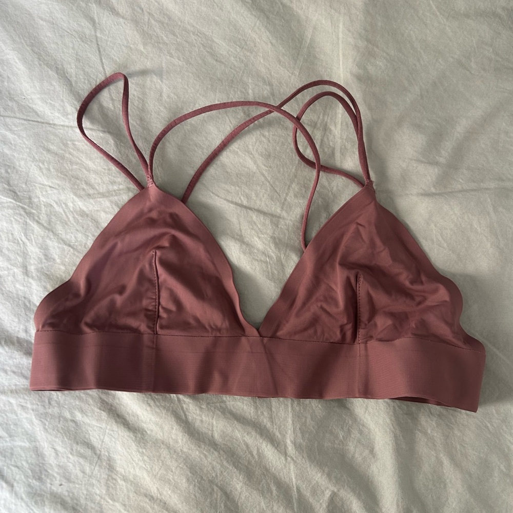 Urban Outfitters Strappy Bralette Mauve Neutral Pink